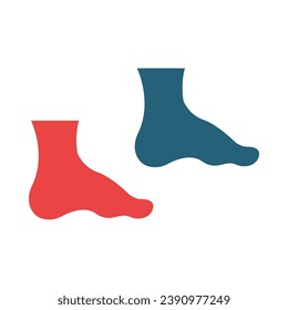Feet Vector Glyph Two Color Icon For Personal And Commercial Use.
