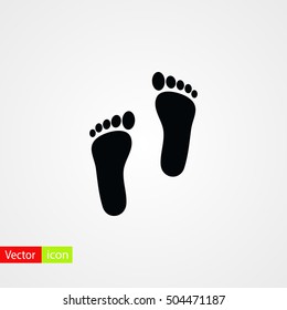 feet vector icon, flat design best vector icon
