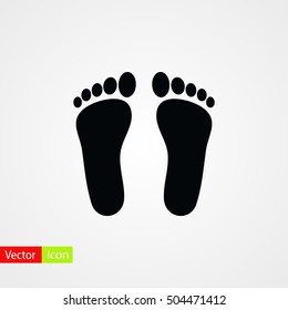feet vector icon, flat design best vector icon