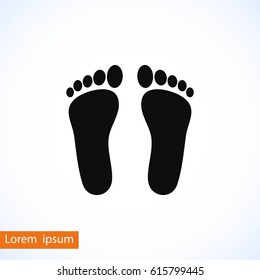 feet vector icon, flat design best vector icon
