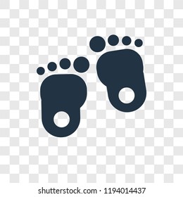 Feet vector icon isolated on transparent background, Feet transparency logo concept