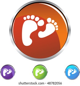 Feet web button isolated on a background.