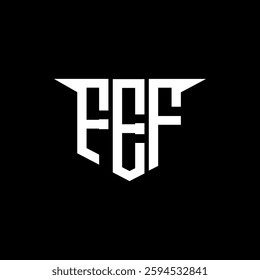 FEF letter logo design with white background in illustrator, vector logo modern alphabet font overlap style, calligraphy designs for logo, Poster, Invitation, etc.