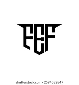 FEF letter logo design with white background in illustrator, vector logo modern alphabet font overlap style, calligraphy designs for logo, Poster, Invitation, etc.