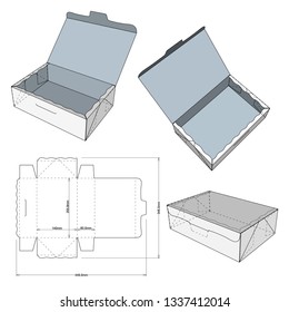 FEFCO 748 Folding and Die-cut Pattern. The .eps file is full scale and fully functional. Prepared for real cardboard production.