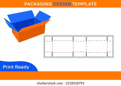 FEFCO231 Corrugated shipping box resizable with dieline template