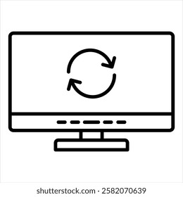 Fefresh Outline Icon Vector Illustration