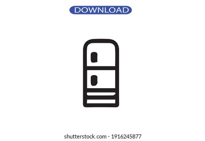 fefrigenerator Symbol oder Logo einzeln auf Zeichen Vektorgrafik - hochwertige Vektorsymbole im schwarzen Stil.
