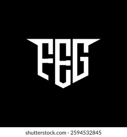 FEG letter logo design with white background in illustrator, vector logo modern alphabet font overlap style, calligraphy designs for logo, Poster, Invitation, etc.