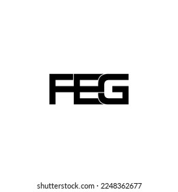 feg typography letter monogram logo design