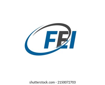 FEI letter creative modern elegant swoosh logo design