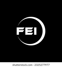 FEI letter logo design in illustration. Vector logo, calligraphy designs for logo, Poster, Invitation, etc.