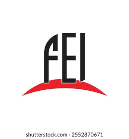 FEI letra logotipo design com fundo branco no ilustrador, logotipo vetorial fonte alfabeto moderna