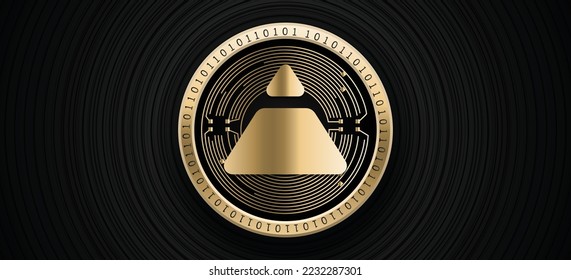 Fei USD (FEI) cryptocurrency coin logo vector banner 