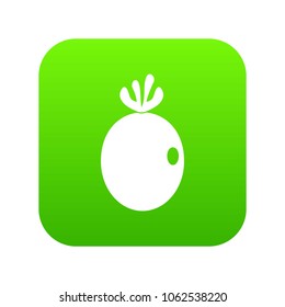 Feijoa fruit icon digital green for any design isolated on white vector illustration