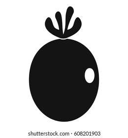 Feijoa fruit icon. Simple illustration of feijoa fruit vector icon for web