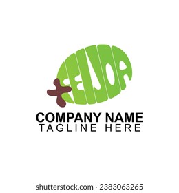 ilustración vectorial del logo de texto de feijoa