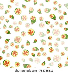 Feijoa vector icon, hand drawn sketch of tropical exotic green fruit, template for menu, diet infographics, sticker, flyer, print