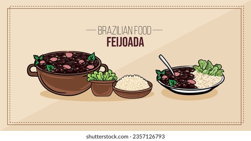 Feijoada Brazilian food - feijao, linguiça, porco