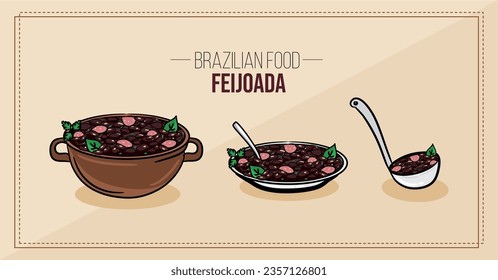 Feijoada Brazilian food - feijao, linguiça, porco