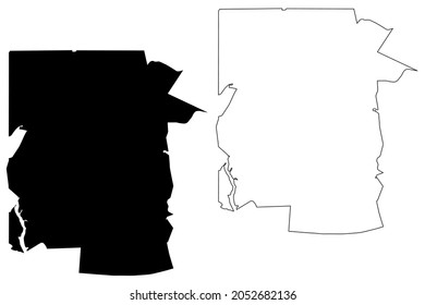 Feira de Santana city (Bahia state, Federative Republic of Brazil) map vector illustration, scribble sketch Feira de Santana map