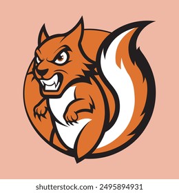 Feisty Fox Mascot Vector Illustration.