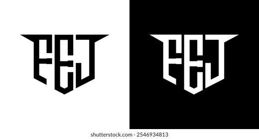 FEJ letter logo design with white background in illustrator, vector logo modern alphabet font overlap style, calligraphy designs for logo, Poster, Invitation, etc.