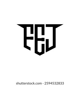 FEJ letter logo design with white background in illustrator, vector logo modern alphabet font overlap style, calligraphy designs for logo, Poster, Invitation, etc.