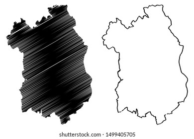 Fejer County (Hungary, Hungarian counties) map vector illustration, scribble sketch Fejér map