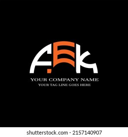 FEK letter logo creative design with vector graphic