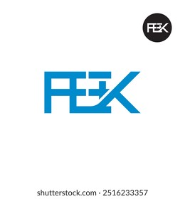 Design de Monograma de Letra de Logotipo FEK