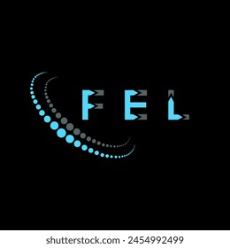 Diseño abstracto del logotipo de la letra de FEL. FEL diseño único. SENTIR.
