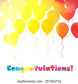 Felebration festive background with balloons.Perfect for invitations,posters and cards