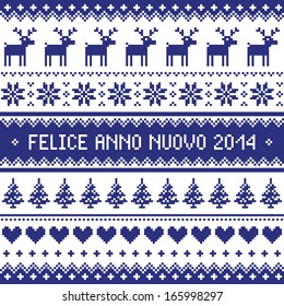 Felice Anno Nuovo 2014 - italian happy new year pattern