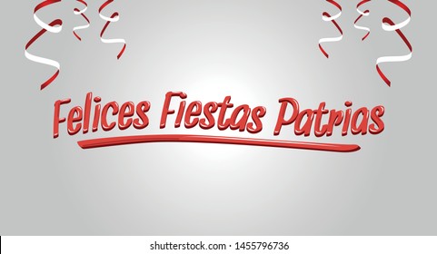 Felices Fiestas Patrias. National Holidays spanish text. 
Independence Day of Peru Celebration Background- Vector Illustration