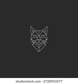 Feline Linie Kunst-Logo, das Eleganz, Agilität und stille Stärke repräsentiert.