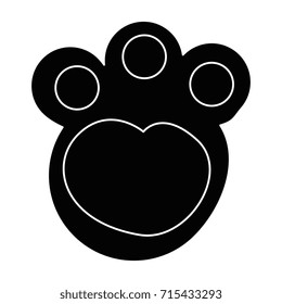 feline paw footprint isolated icon