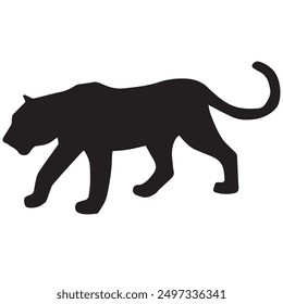 Feline silhouette Black panther Vector eps 10