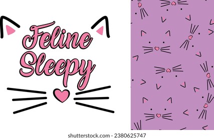 feline sleepy girl cute texture meow