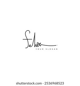 Felix name signature logo vector design