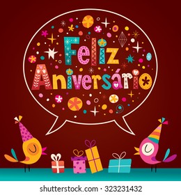 Feliz Aniversario Portuguese Happy Birthday card