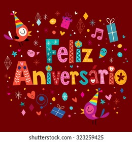 Feliz Aniversario Portuguese Happy Birthday greeting card