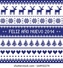 Feliz Ano Nuevo 2014 - spanish happy year pattern