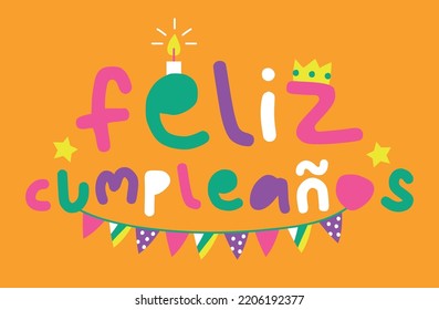 Feliz cumpleaños birthday vector illustration