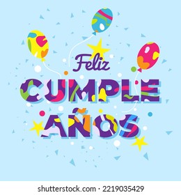 Feliz cumpleaños card, Happy birthday in spanish language