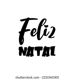 feliz christmas black lettering quote