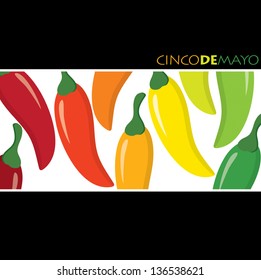 "Feliz Cinco de Mayo" (Happy 5th of May)  card in vector format.