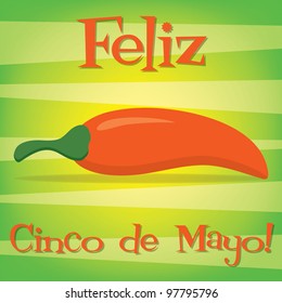 "Feliz Cinco de Mayo" (Happy 5th of May) card in vector format.