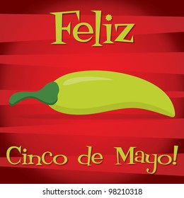 "Feliz Cinco de Mayo" (Happy 5th of May) card in vector format.