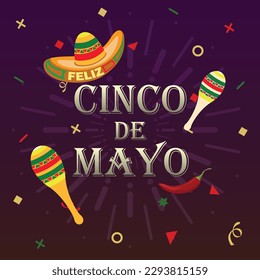 Feliz Cinco De Mayo Premium Vektorgrafik